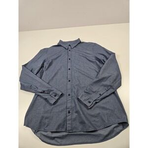 Lululemon Commission Shirt Men's 2XL Chambray Blue Long Sleeve Casual Athleisure